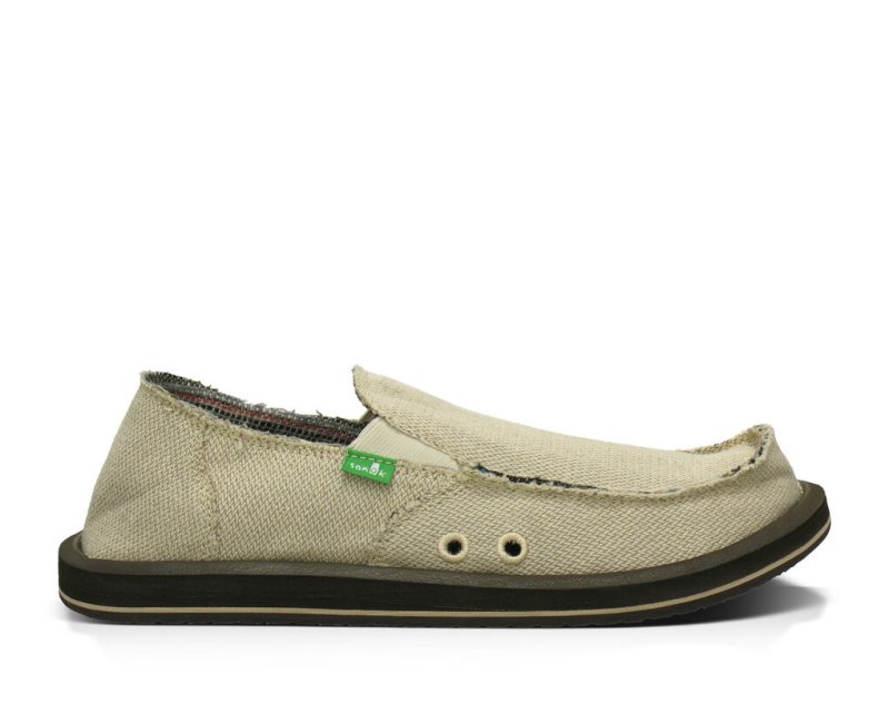 Sanuk Hemp - Sanuk Shoes Mens Light Olive - Philippines RFNBJH647